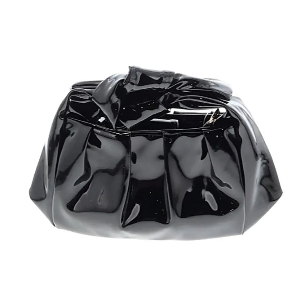 Anthropologie 2023 Black Patent Bow Purse NWT
